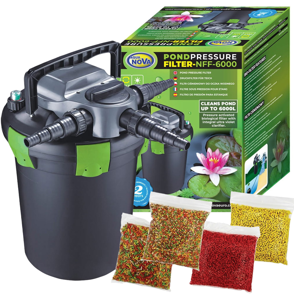 Aqua Nova NFF-6000 Filtr ciśnieniowy UV-C do oczka wodnego + GRATISY